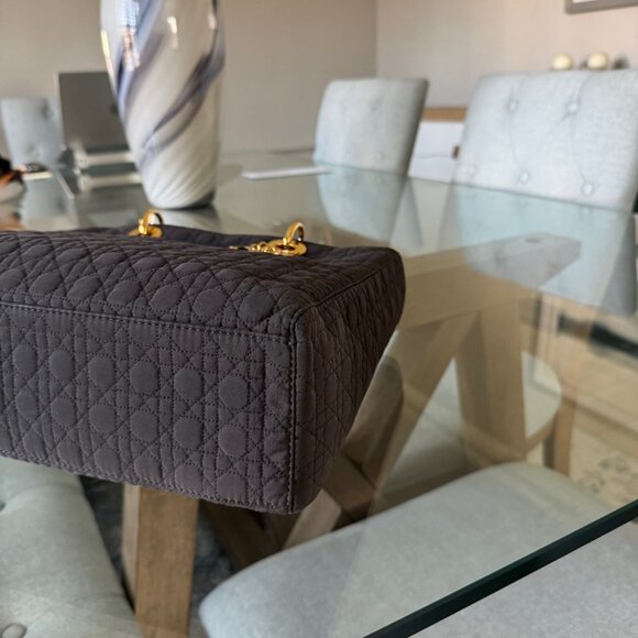 DIOR NYLON Vintage Lady Dior Brown Large - Picture 6 of 16